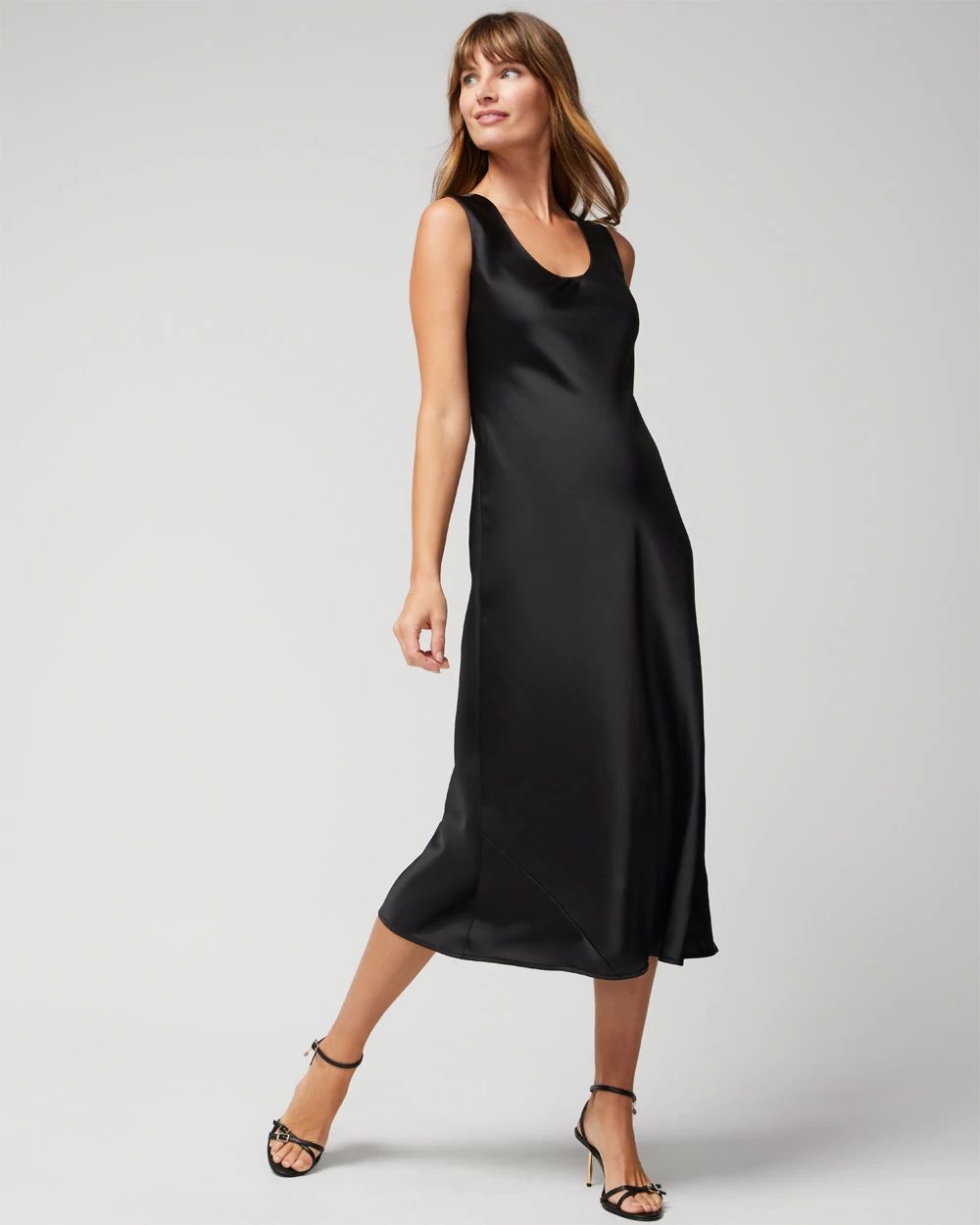 Sleeveless Satin Slip Dress | White House Black Market